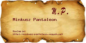 Minkusz Pantaleon névjegykártya
